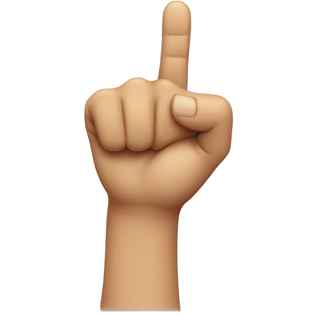 hand with one finger pointing up emoji