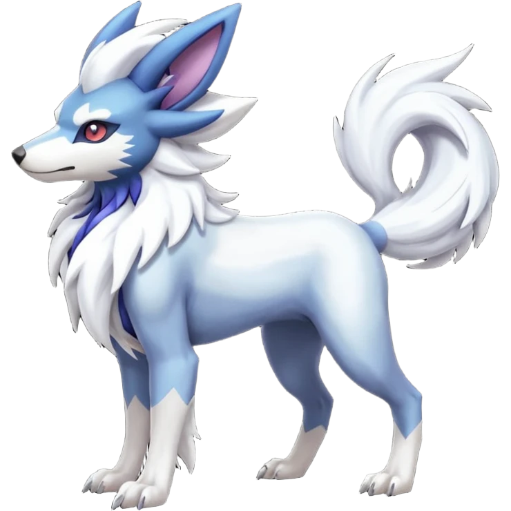 Suicune-Lycanroc-Absol-Fakémon-hybrid-creature (full body)  emoji