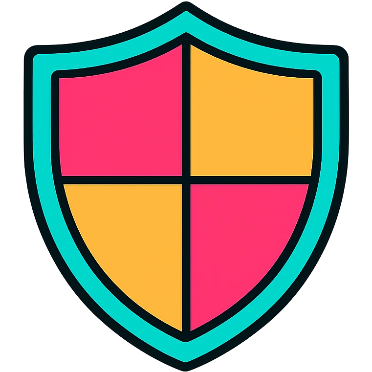 shield icon, color outline, modern icon style emoji