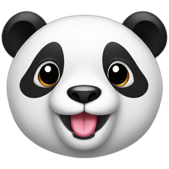 panda with tongue out emoji