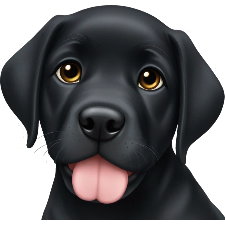 Black Mastiff lab puppy emoji