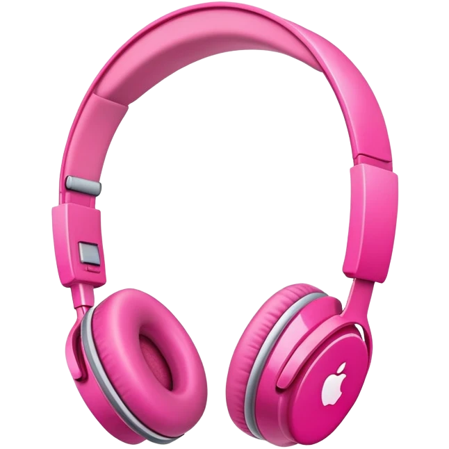 Apple headphone pink emoji