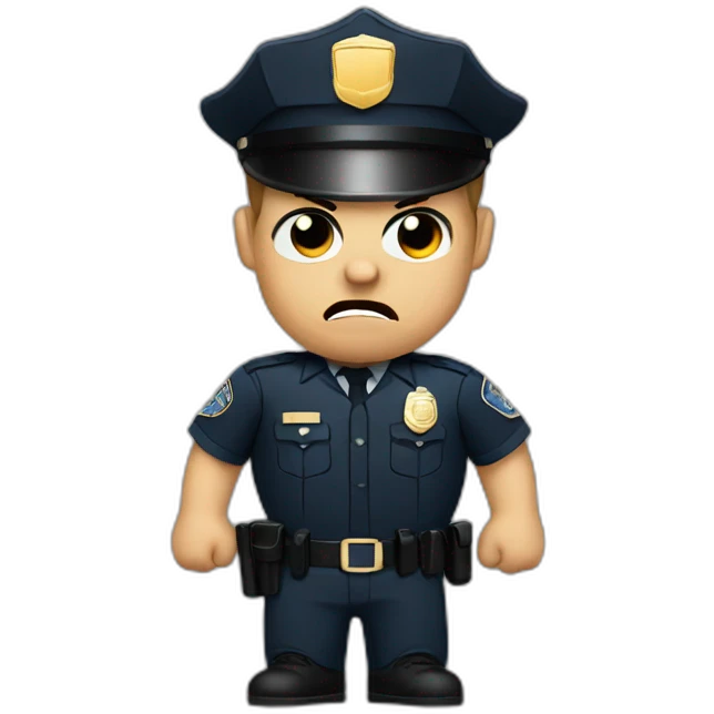 Angry cop emoji