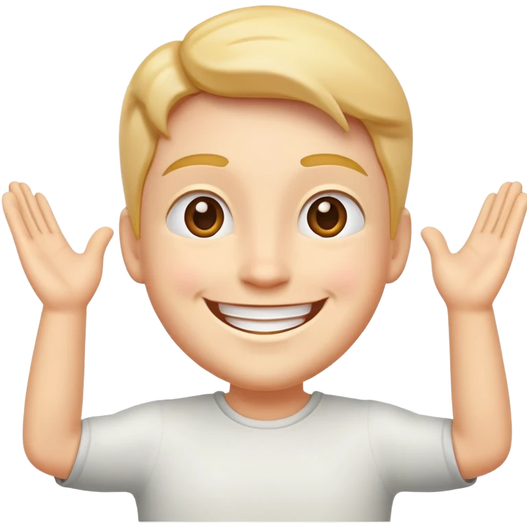 friendly character smiling with open arms emoji