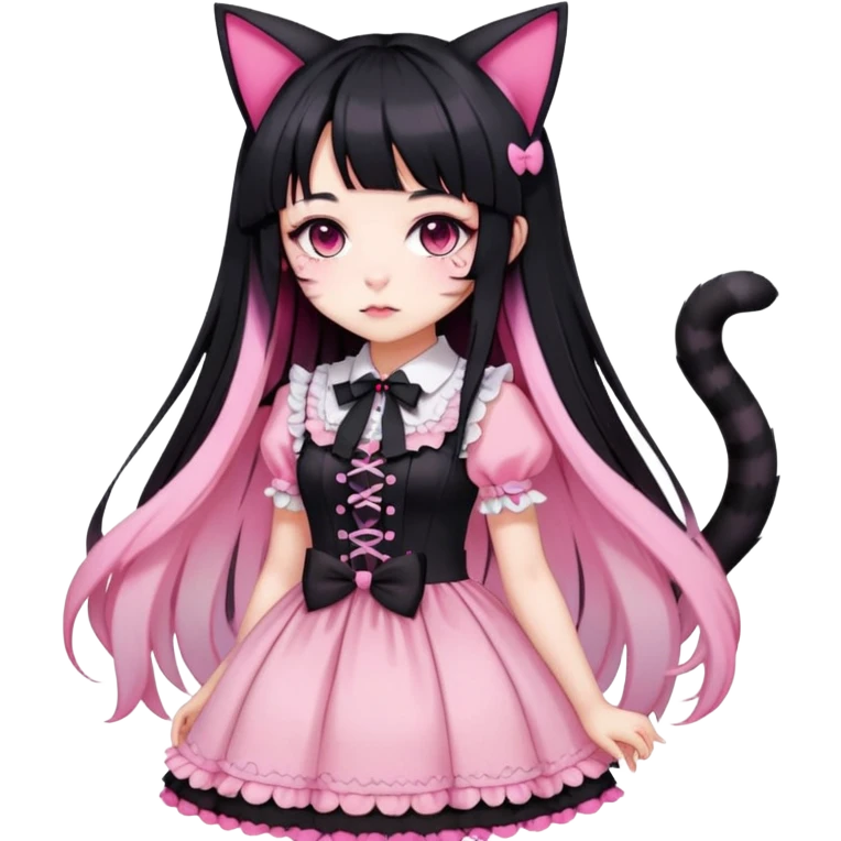 Gorgeous Edgy Kawaii Lolita Gradient Beautiful Anime Emo CatLady emoji