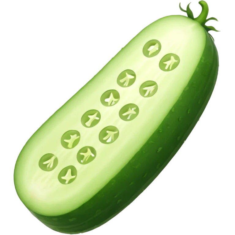 cucumber with small piece  emoji