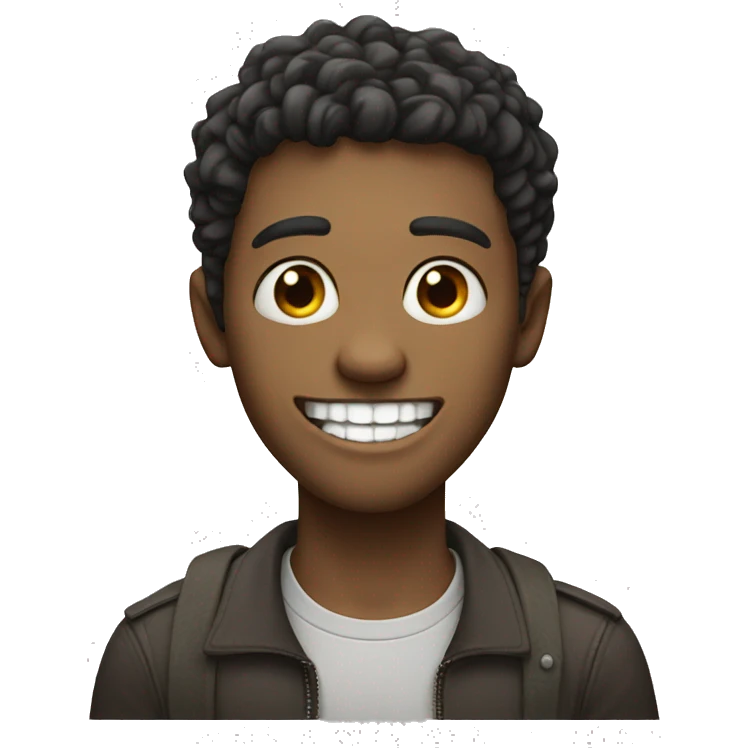 white young male with big teeth and eyes that are wide apart emoji