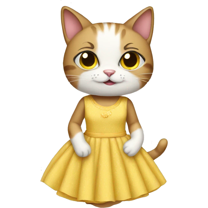 Cat wearing a dress  emoji