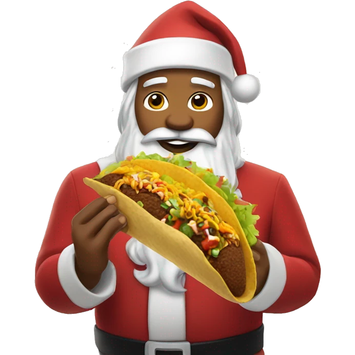 Santa eating taco bell  emoji