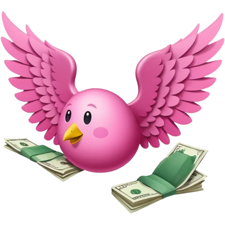 cash with wings pink emoji