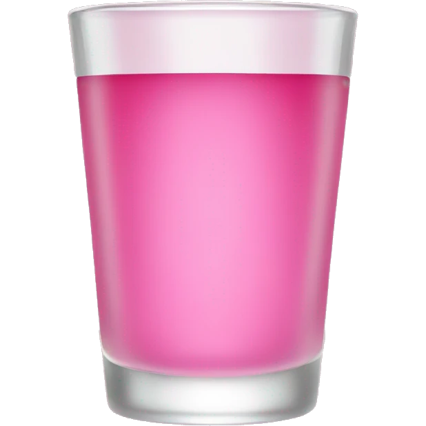 Pink shot glass emoji