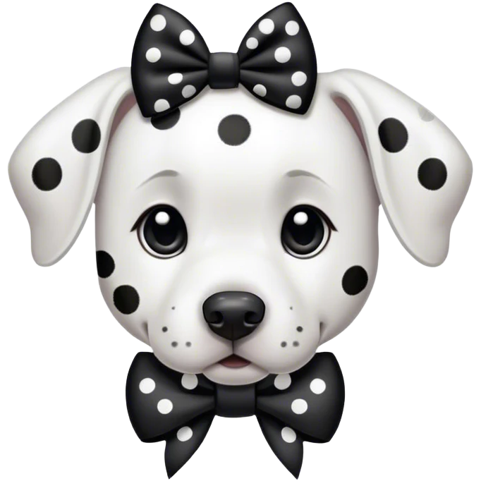 dalmatian wearing a bow   emoji