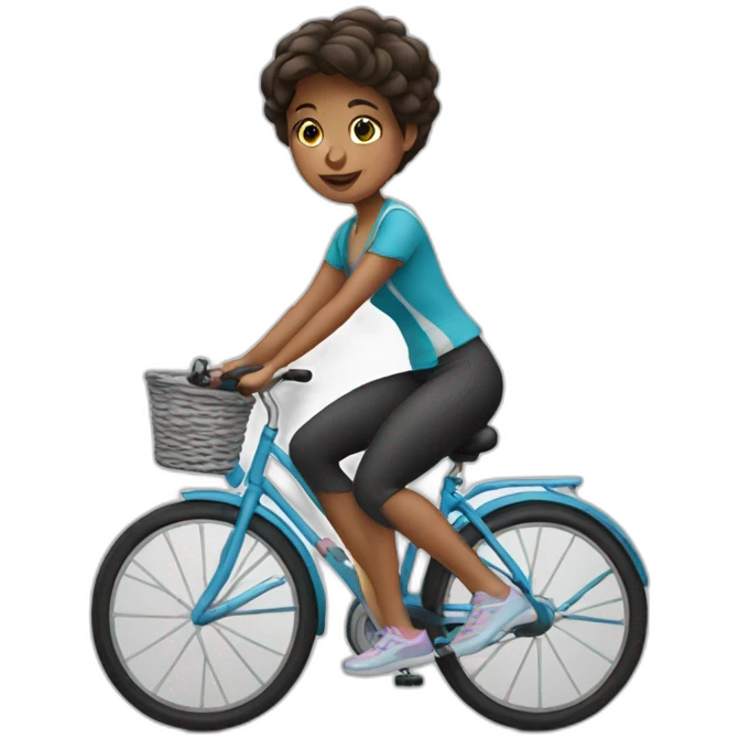 a girl on a bicycle emoji