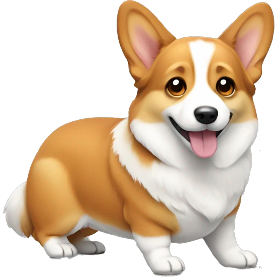 Three-coloured corgi  emoji