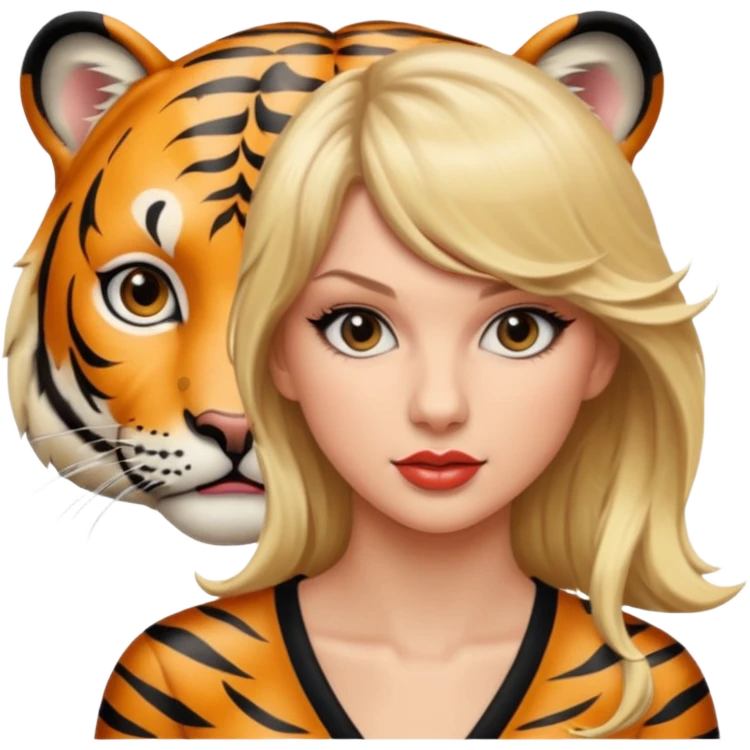 Taylor Swift with a tiger emoji
