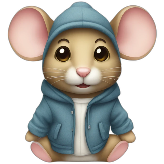 Mouse with clothes emoji
