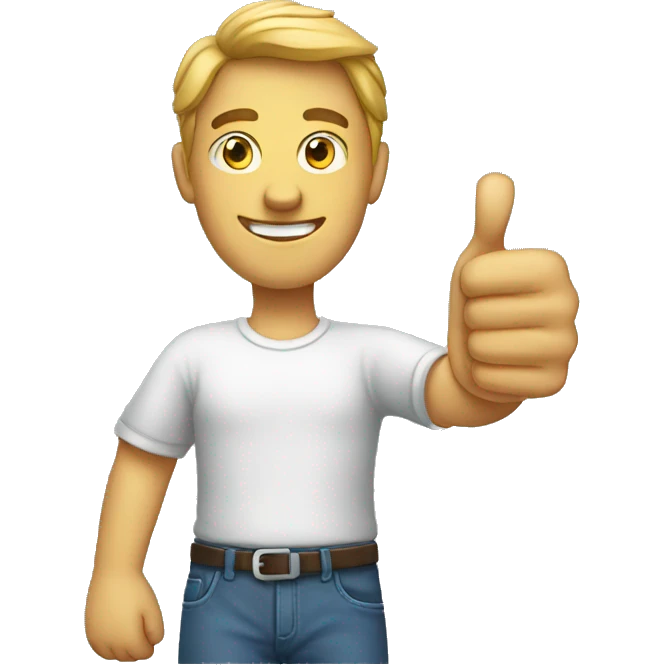A man with thumbs up  emoji