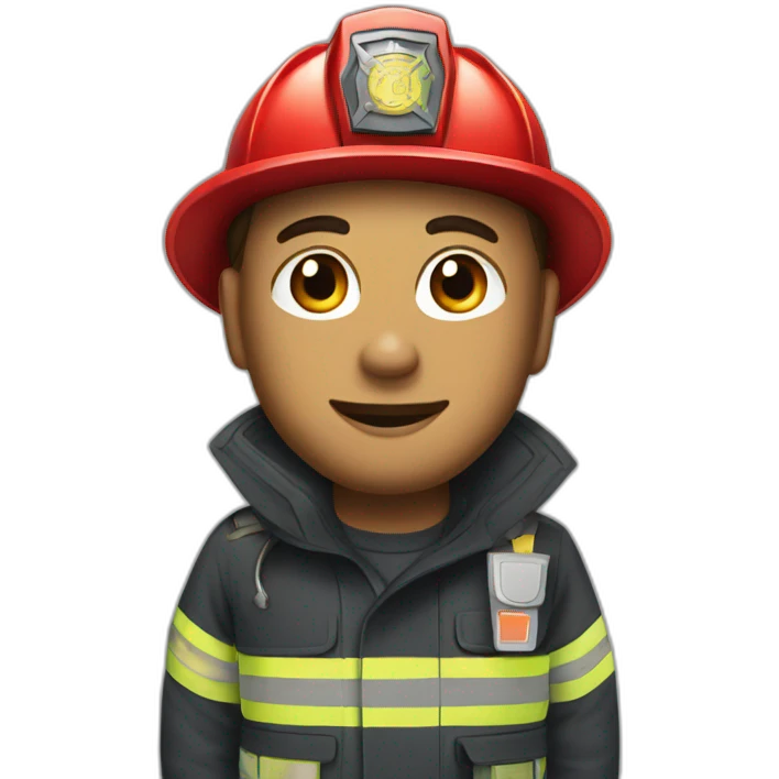 Firefighter with masc emoji