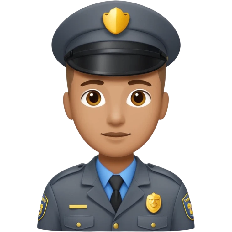 mall security gray uniform no hat  emoji