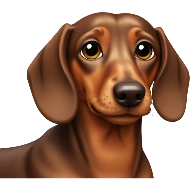 Brown dachshund  emoji