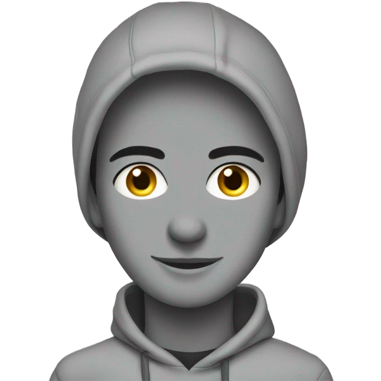 grey pull over hoodie emoji