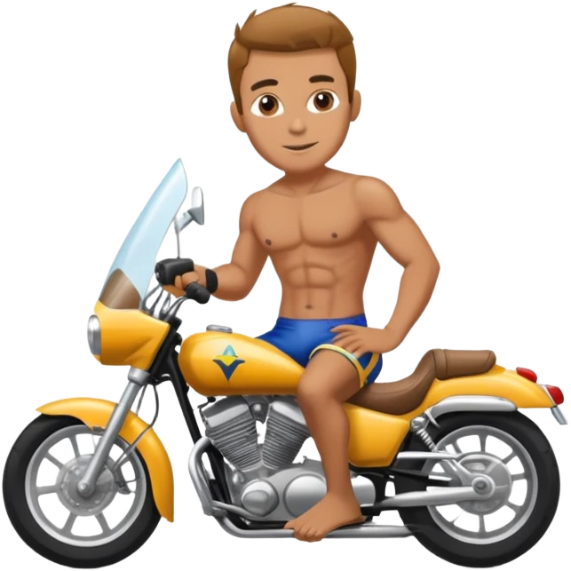 hombre sin camisa moto sbr Venezuela emoji