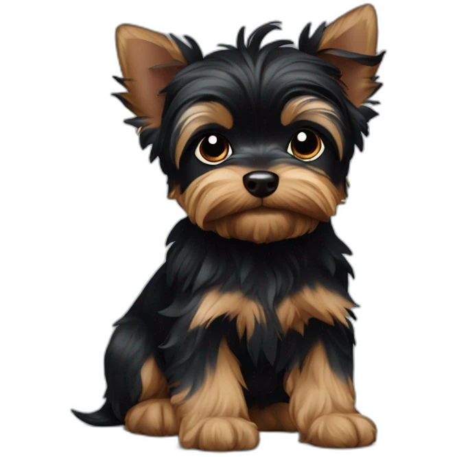 black puppy yorkshire terrier emoji