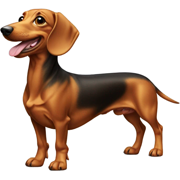 Smiling duchshund emoji