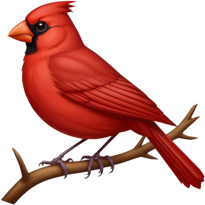 Cardinal bird emoji