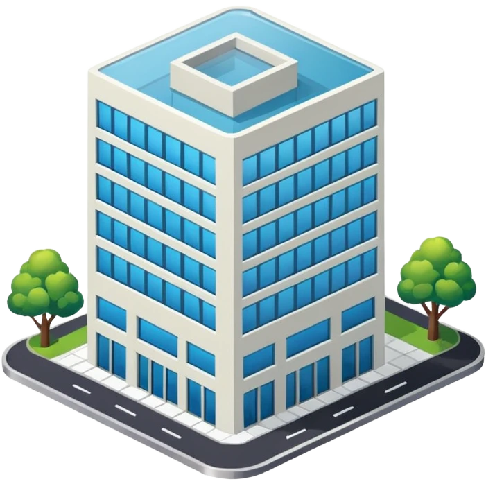 Office building isometric exterior emoji