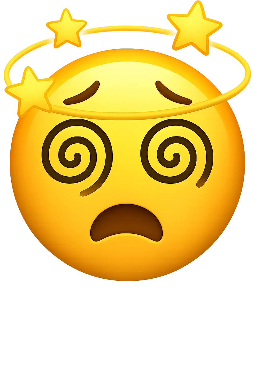 vertigini o sensazione di testa leggera emoji stile iphone emoji