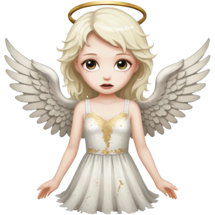Glitter fallen angel emoji