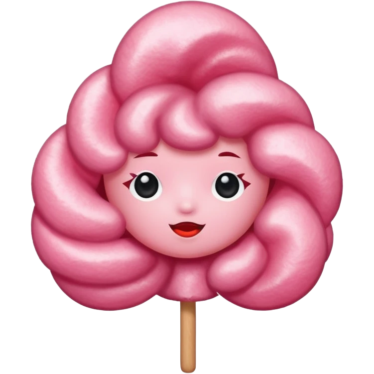 red glitter cotton candy emoji