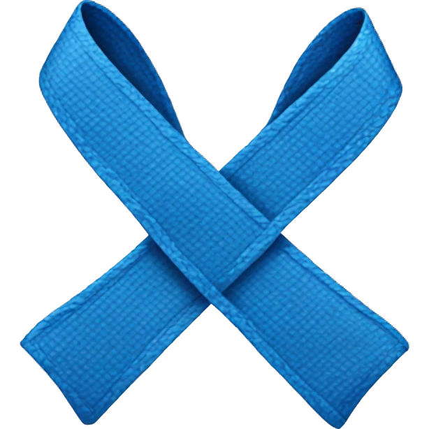 Blue cancer ribbon emoji