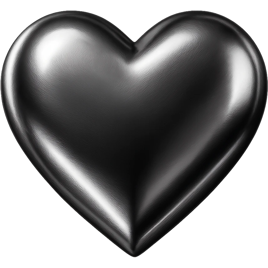 shiny chrome heart emoji