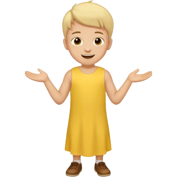 Soccer Player boy dance in yellow dress emoji