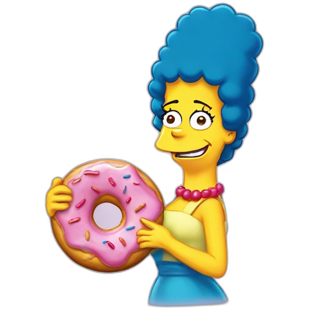 marge simpson with donut emoji
