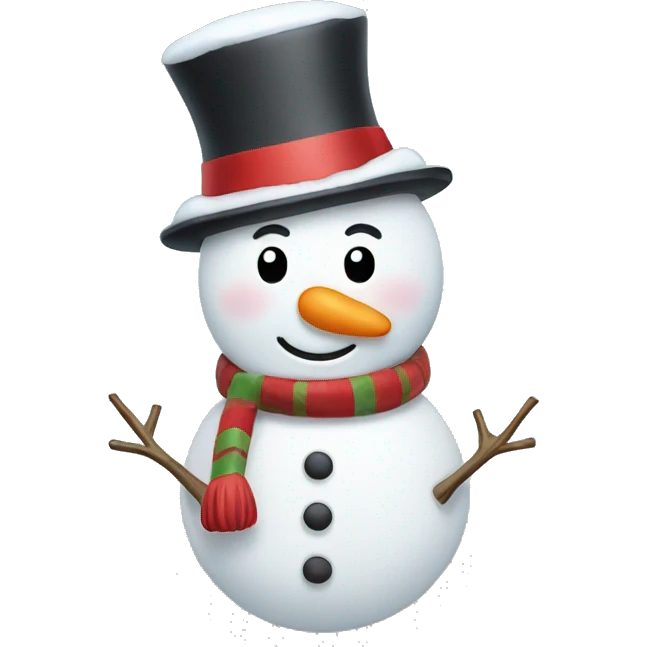 Cute Christmas snow man emoji