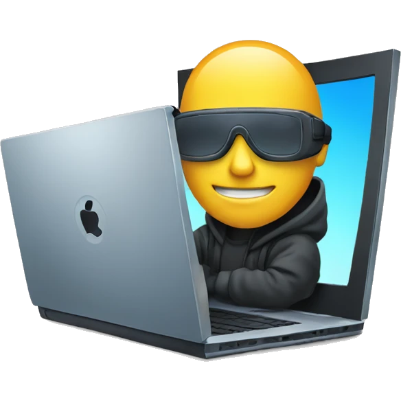 cyber guy with windows laptop emoji