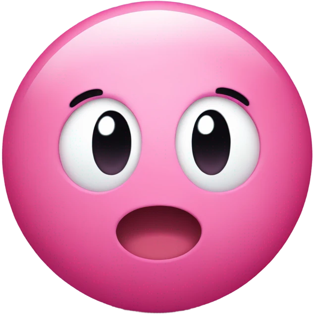 Anime style Kirby shaped ball emoji