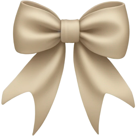 Beige bow emoji