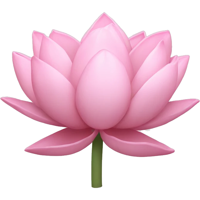 Pastel pink lotus emoji