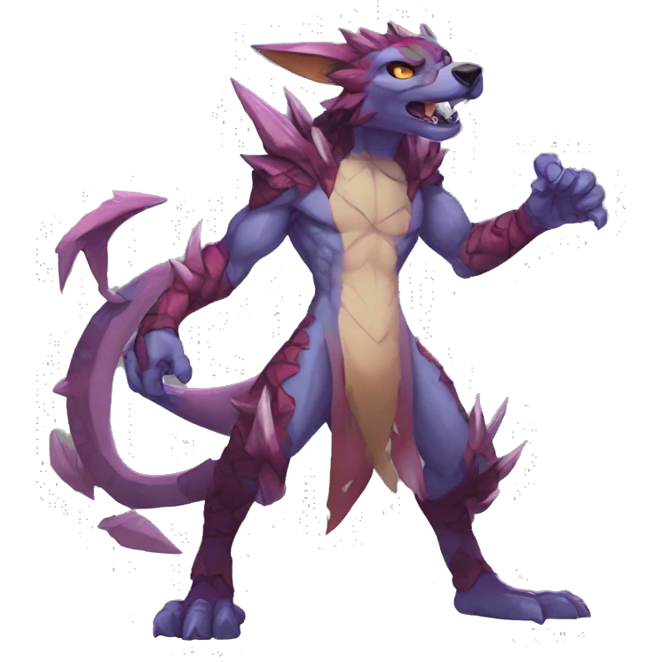 Anthro cool edgy Vernid-WickerBeast-Protogen-Primagen-Fakémon Full Body emoji