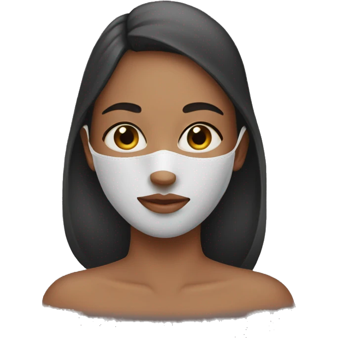 A girl with a skincare mask on  emoji