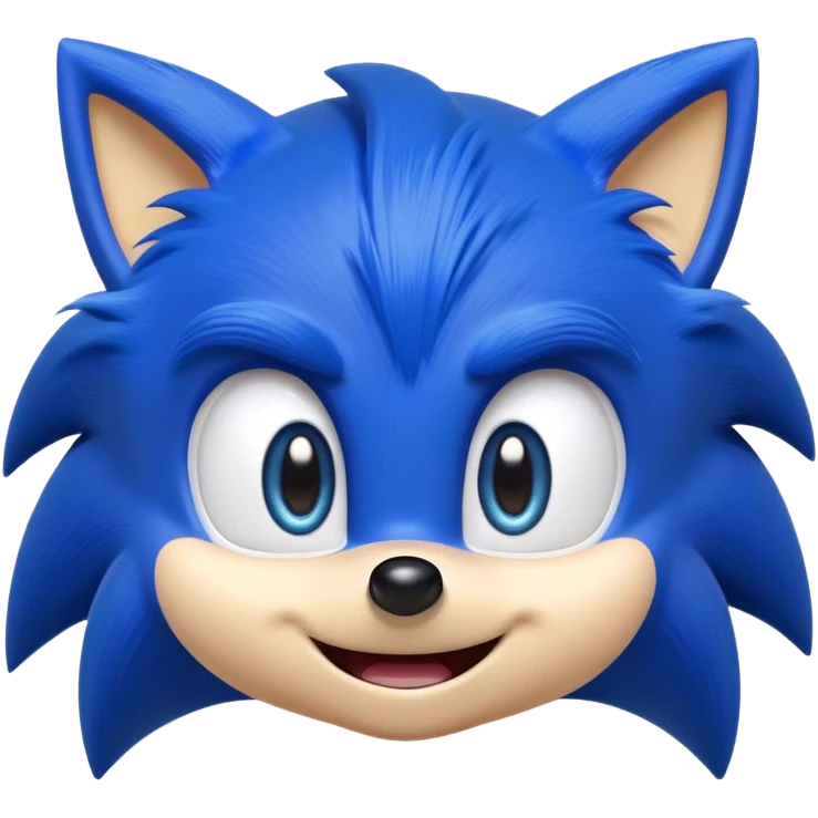 Sonic with a happy face emoji