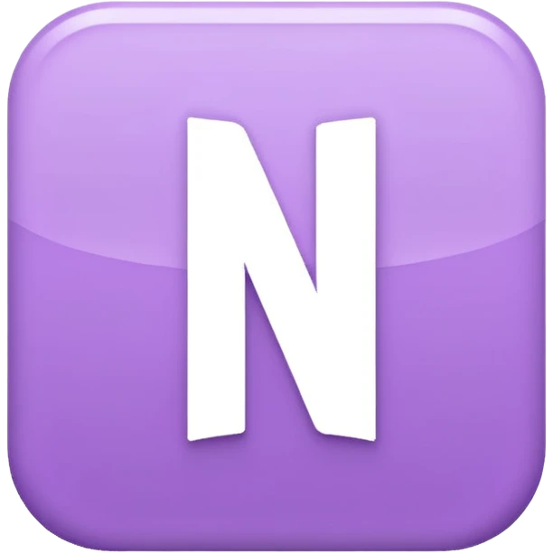 Netflix aesthetic "N" logo in pastel purple emoji