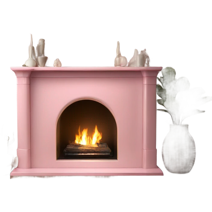 Pink fireplace emoji