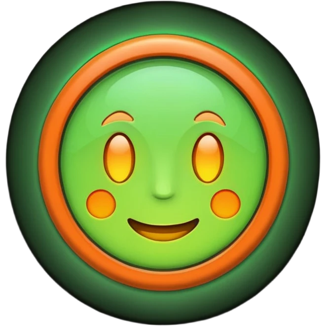 make the alarm sign in light green and Orange colors emoji emoji