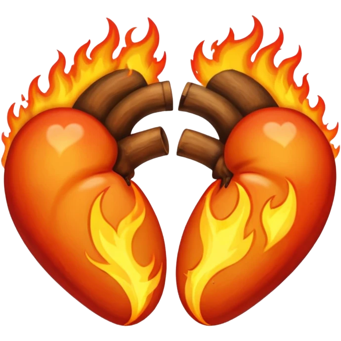 paire de fesse dans un cœur en feu emoji