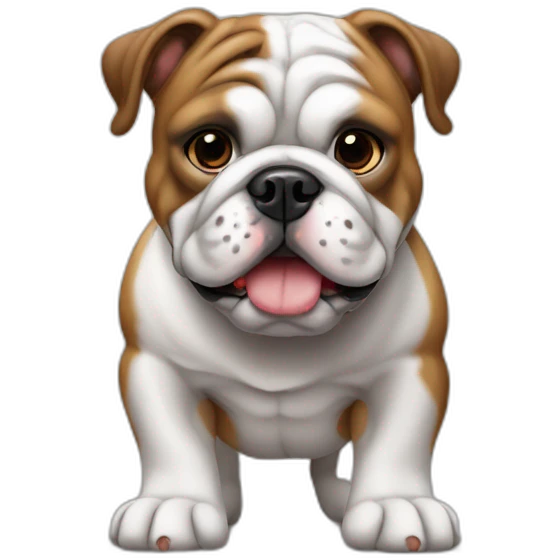 Tricolored english bulldog emoji